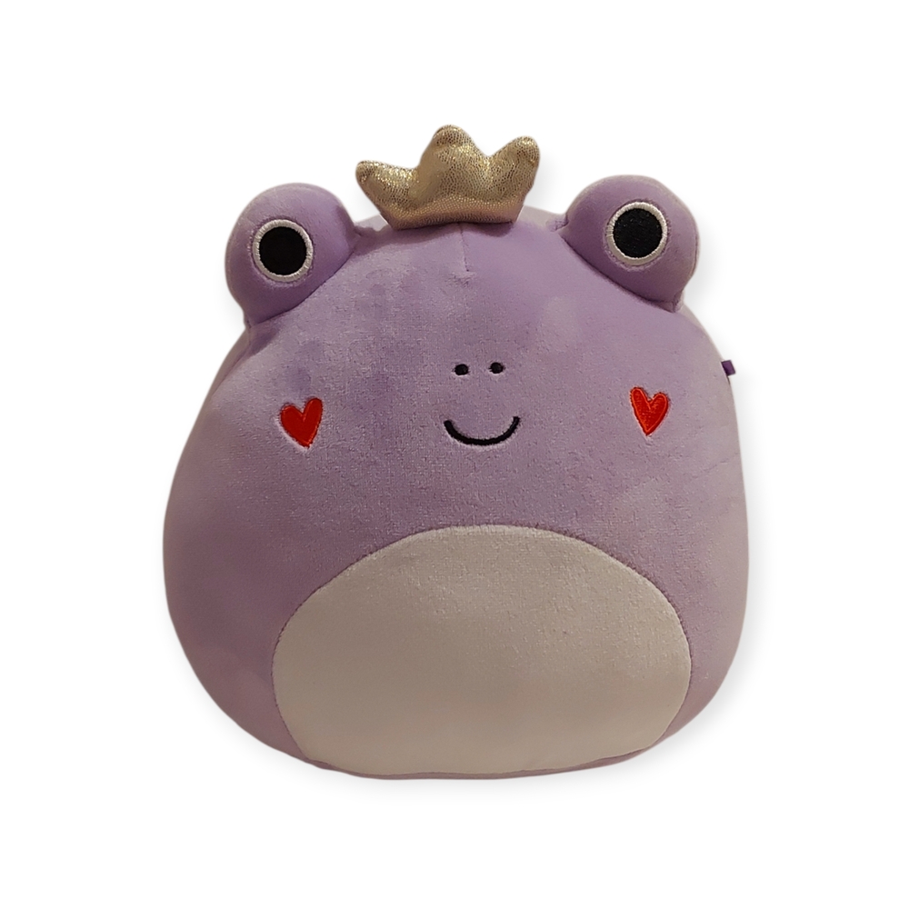 9" Squishmallows Francine The Purple Frog with Gold Crown